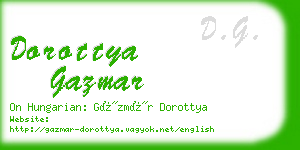 dorottya gazmar business card